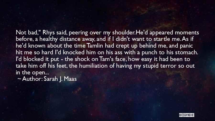 Sarah J. Maas Quotes: Not Bad, Rhys Said, Peering Over My Shoulder.he'd Appeared Moments Before, A Healthy Distance Away, And If I Didn't Want