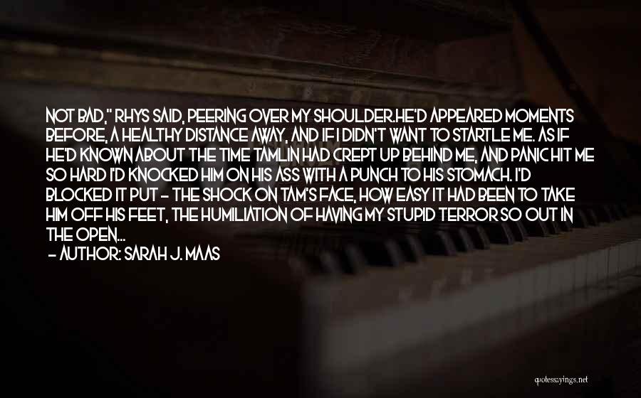 Sarah J. Maas Quotes: Not Bad, Rhys Said, Peering Over My Shoulder.he'd Appeared Moments Before, A Healthy Distance Away, And If I Didn't Want