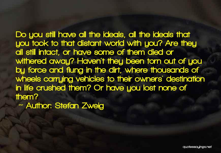 Stefan Zweig Quotes: Do You Still Have All The Ideals, All The Ideals That You Took To That Distant World With You? Are