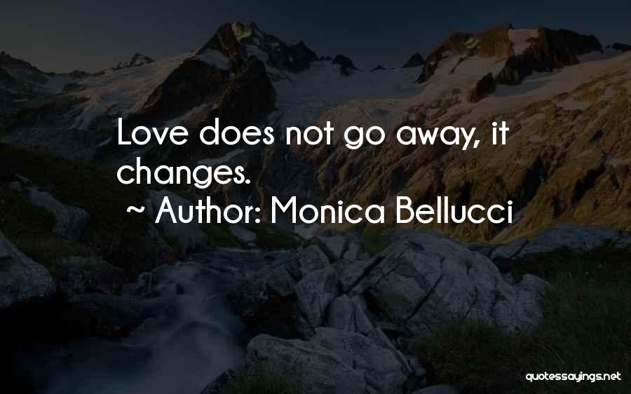 Monica Bellucci Quotes: Love Does Not Go Away, It Changes.