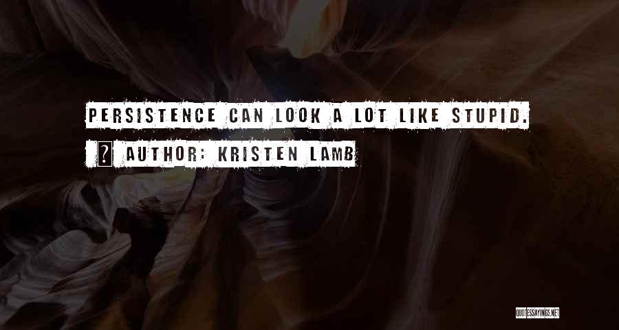 Kristen Lamb Quotes: Persistence Can Look A Lot Like Stupid.