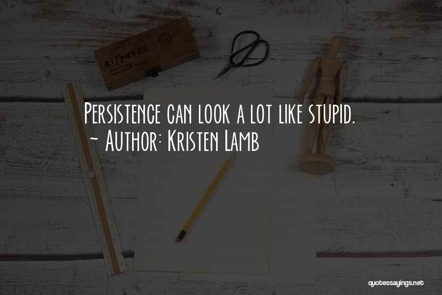 Kristen Lamb Quotes: Persistence Can Look A Lot Like Stupid.