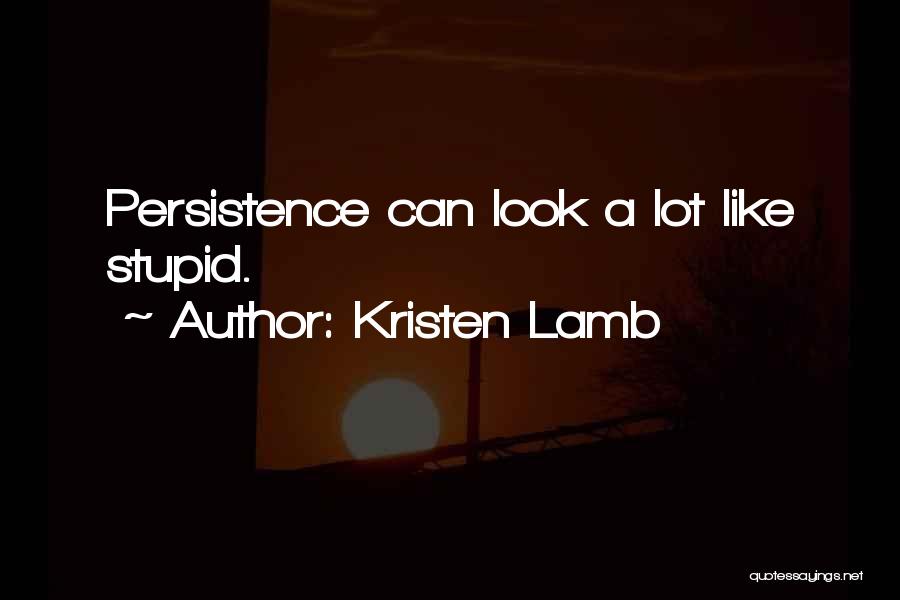Kristen Lamb Quotes: Persistence Can Look A Lot Like Stupid.