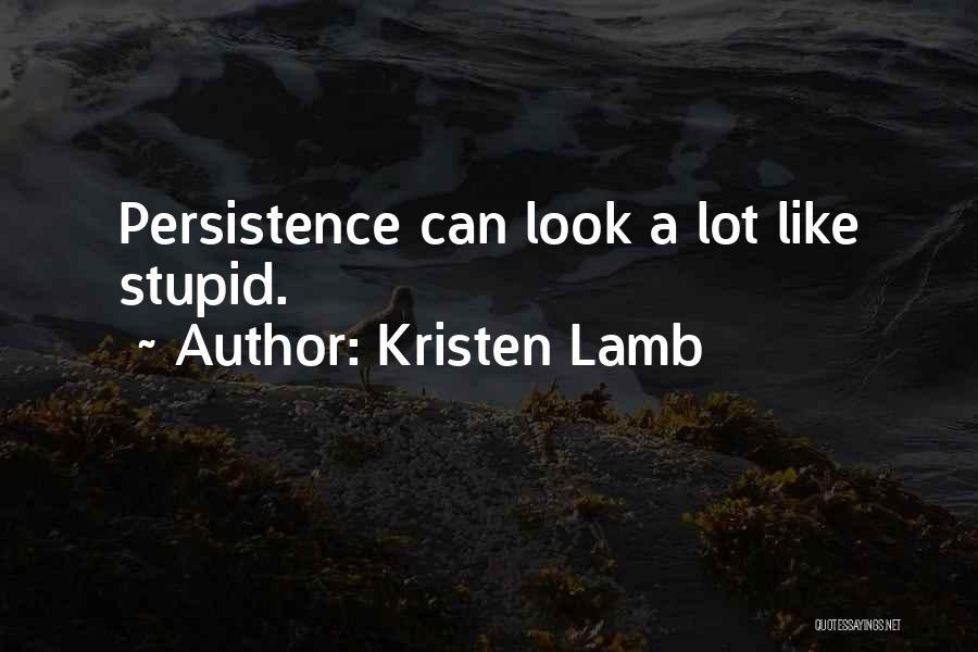 Kristen Lamb Quotes: Persistence Can Look A Lot Like Stupid.