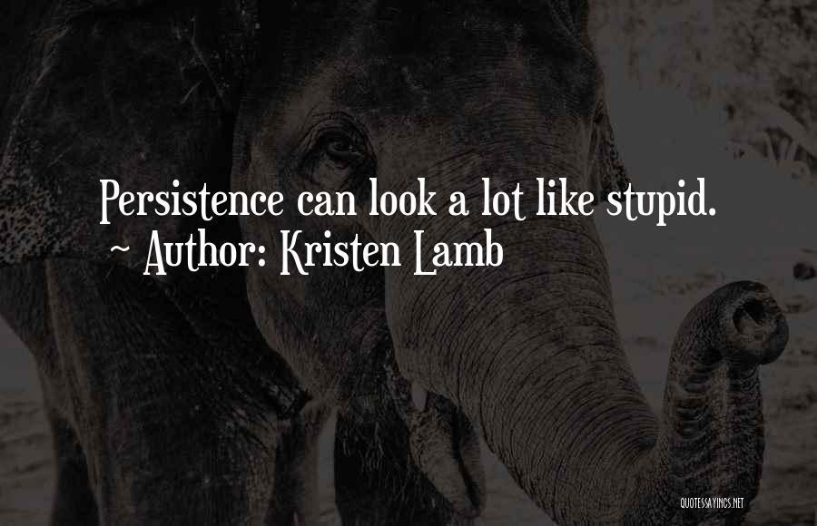 Kristen Lamb Quotes: Persistence Can Look A Lot Like Stupid.