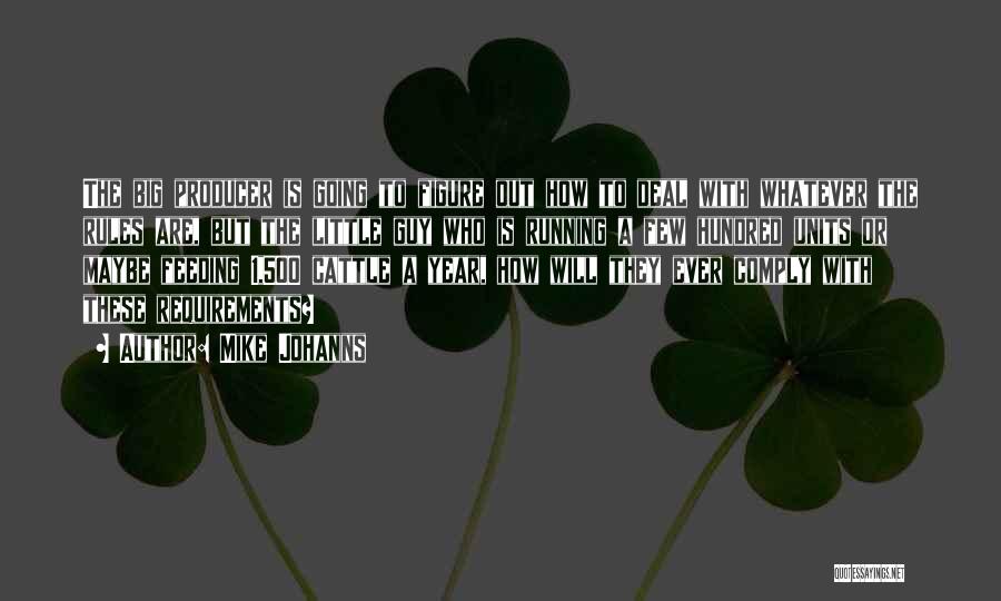 Mike Johanns Quotes: The Big Producer Is Going To Figure Out How To Deal With Whatever The Rules Are, But The Little Guy