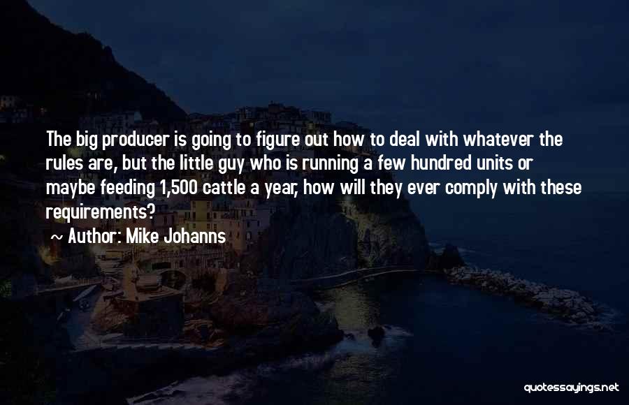 Mike Johanns Quotes: The Big Producer Is Going To Figure Out How To Deal With Whatever The Rules Are, But The Little Guy