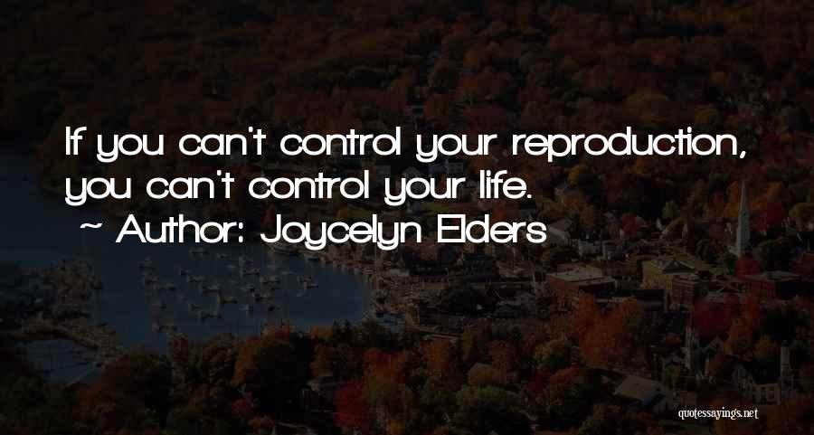 Joycelyn Elders Quotes: If You Can't Control Your Reproduction, You Can't Control Your Life.