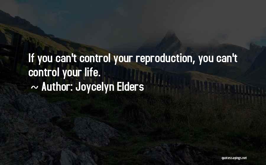 Joycelyn Elders Quotes: If You Can't Control Your Reproduction, You Can't Control Your Life.