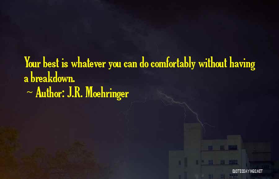 J.R. Moehringer Quotes: Your Best Is Whatever You Can Do Comfortably Without Having A Breakdown.