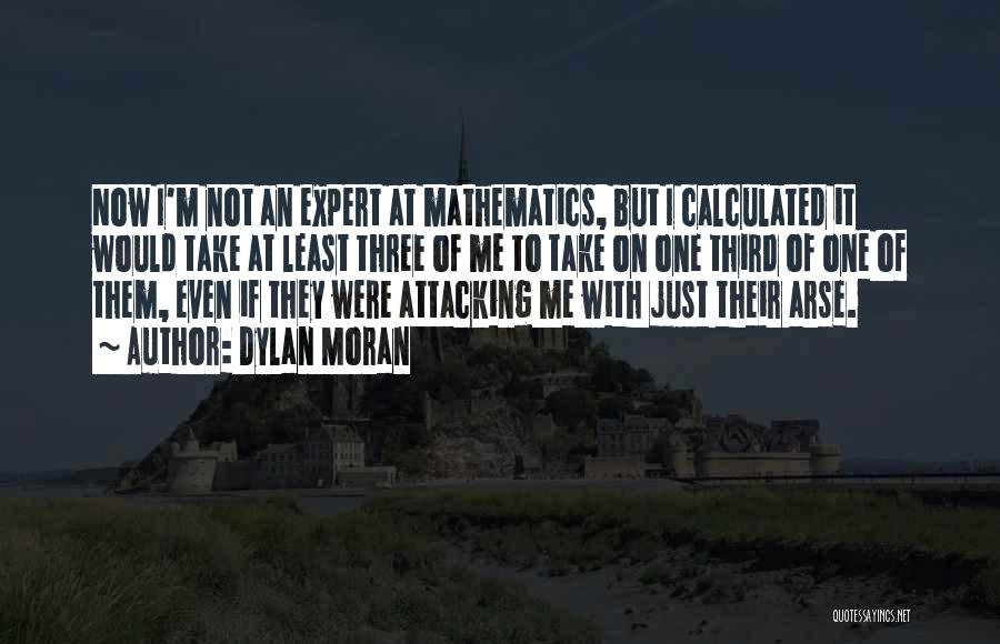 Dylan Moran Quotes: Now I'm Not An Expert At Mathematics, But I Calculated It Would Take At Least Three Of Me To Take
