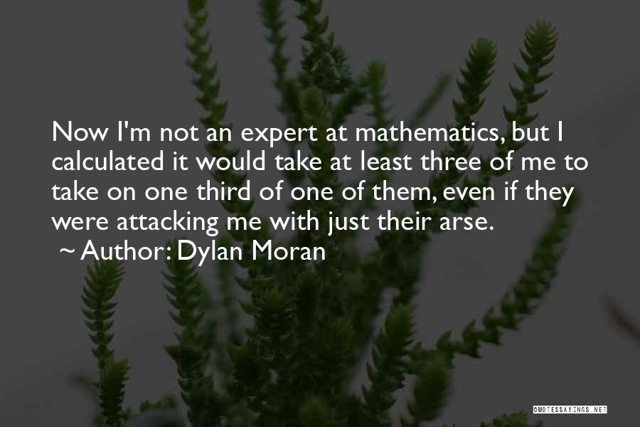 Dylan Moran Quotes: Now I'm Not An Expert At Mathematics, But I Calculated It Would Take At Least Three Of Me To Take