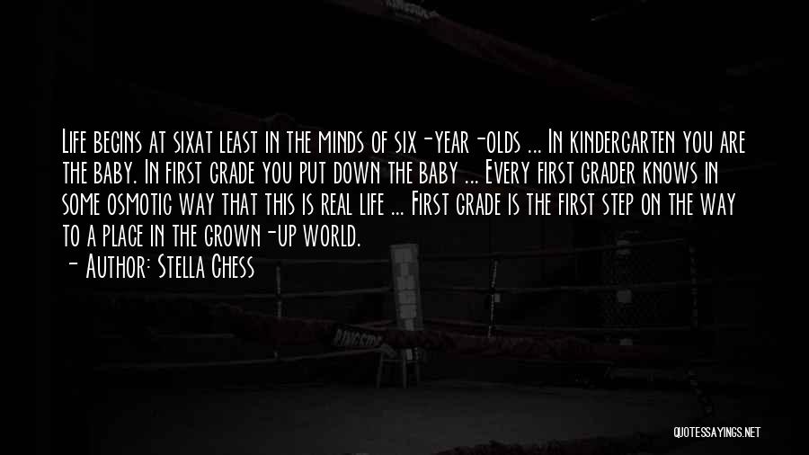 Stella Chess Quotes: Life Begins At Sixat Least In The Minds Of Six-year-olds ... In Kindergarten You Are The Baby. In First Grade