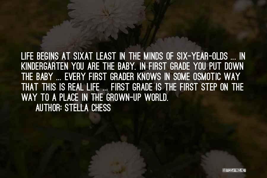 Stella Chess Quotes: Life Begins At Sixat Least In The Minds Of Six-year-olds ... In Kindergarten You Are The Baby. In First Grade