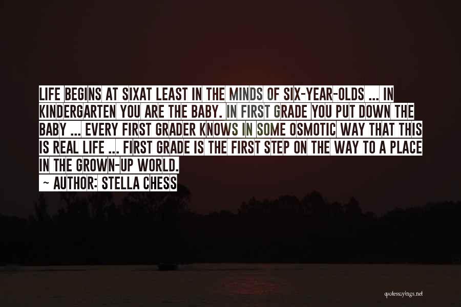 Stella Chess Quotes: Life Begins At Sixat Least In The Minds Of Six-year-olds ... In Kindergarten You Are The Baby. In First Grade