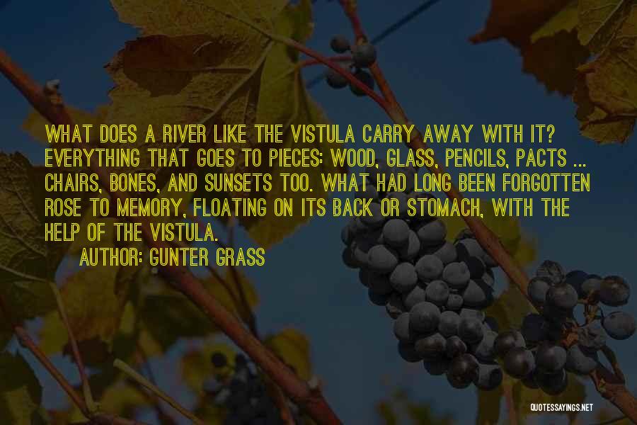 Gunter Grass Quotes: What Does A River Like The Vistula Carry Away With It? Everything That Goes To Pieces: Wood, Glass, Pencils, Pacts