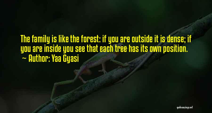 Yaa Gyasi Quotes: The Family Is Like The Forest: If You Are Outside It Is Dense; If You Are Inside You See That