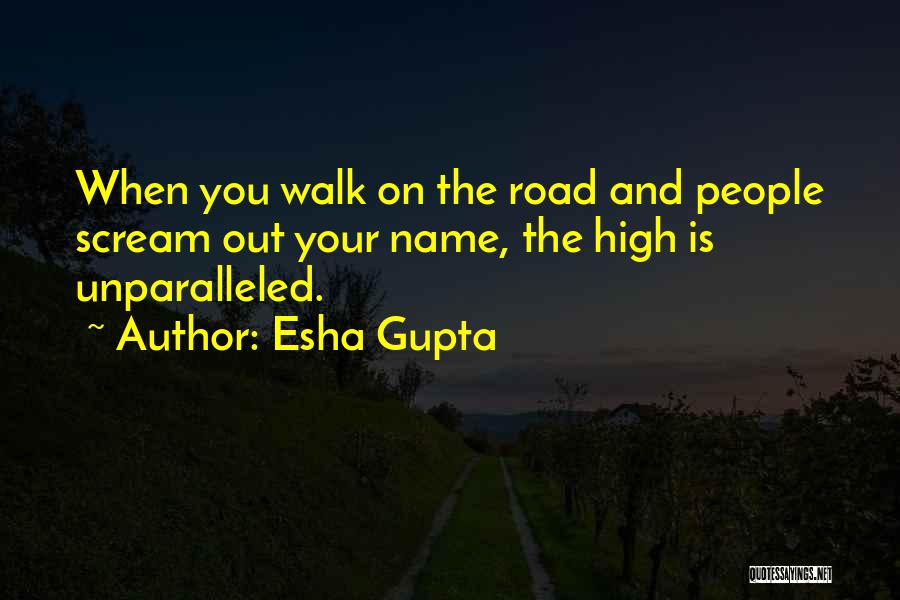 Esha Gupta Quotes: When You Walk On The Road And People Scream Out Your Name, The High Is Unparalleled.