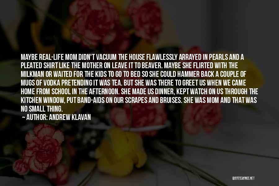 Andrew Klavan Quotes: Maybe Real-life Mom Didn't Vacuum The House Flawlessly Arrayed In Pearls And A Pleated Shirt Like The Mother On Leave