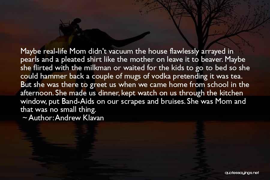 Andrew Klavan Quotes: Maybe Real-life Mom Didn't Vacuum The House Flawlessly Arrayed In Pearls And A Pleated Shirt Like The Mother On Leave