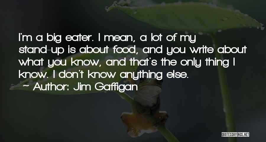 Jim Gaffigan Quotes: I'm A Big Eater. I Mean, A Lot Of My Stand-up Is About Food, And You Write About What You