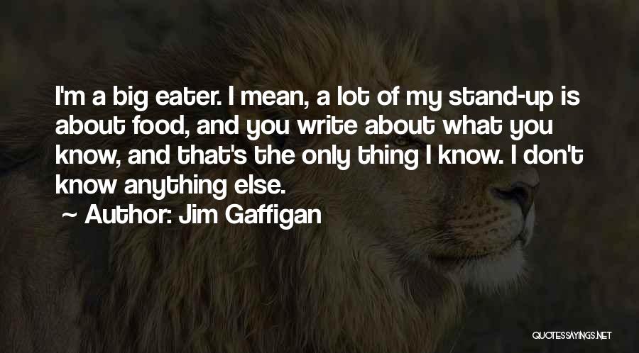 Jim Gaffigan Quotes: I'm A Big Eater. I Mean, A Lot Of My Stand-up Is About Food, And You Write About What You
