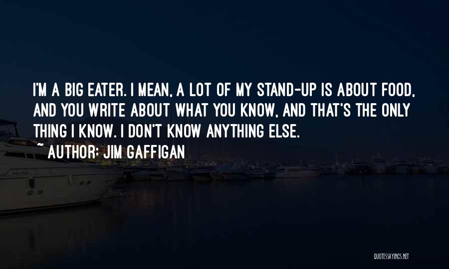 Jim Gaffigan Quotes: I'm A Big Eater. I Mean, A Lot Of My Stand-up Is About Food, And You Write About What You