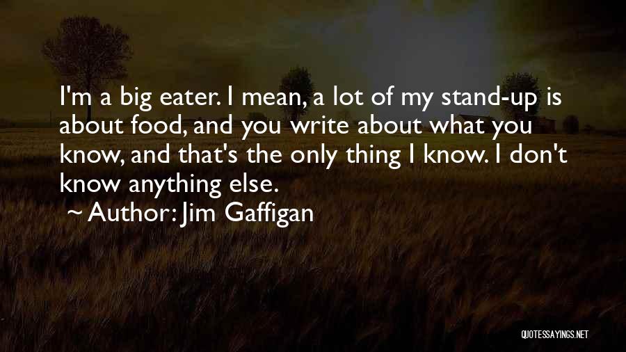 Jim Gaffigan Quotes: I'm A Big Eater. I Mean, A Lot Of My Stand-up Is About Food, And You Write About What You