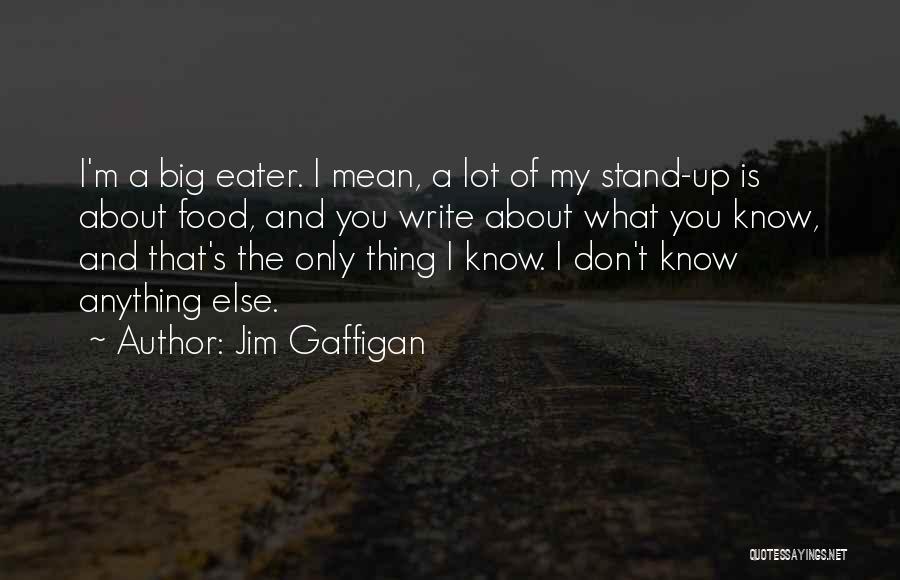 Jim Gaffigan Quotes: I'm A Big Eater. I Mean, A Lot Of My Stand-up Is About Food, And You Write About What You