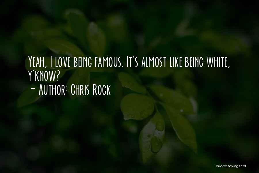 Chris Rock Quotes: Yeah, I Love Being Famous. It's Almost Like Being White, Y'know?