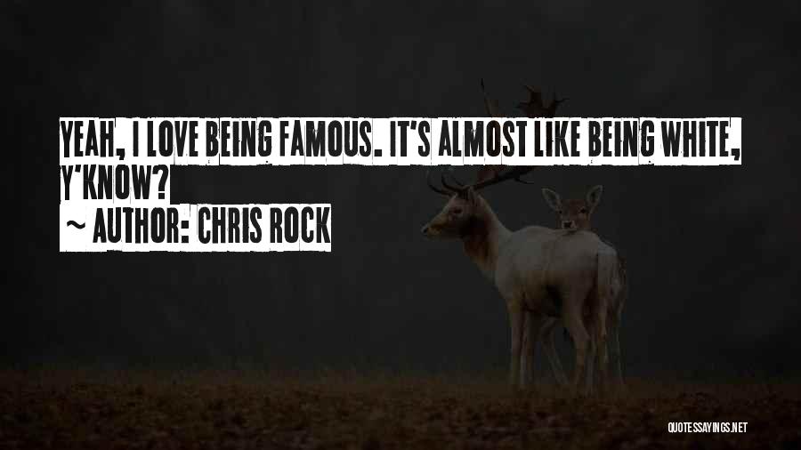 Chris Rock Quotes: Yeah, I Love Being Famous. It's Almost Like Being White, Y'know?