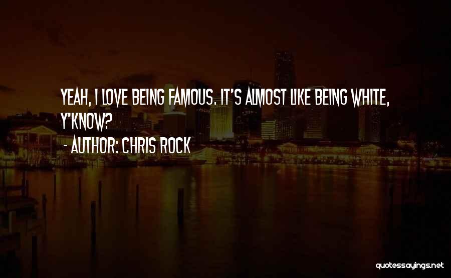 Chris Rock Quotes: Yeah, I Love Being Famous. It's Almost Like Being White, Y'know?