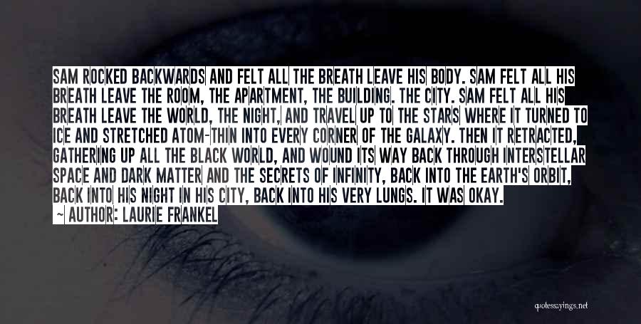 Laurie Frankel Quotes: Sam Rocked Backwards And Felt All The Breath Leave His Body. Sam Felt All His Breath Leave The Room, The