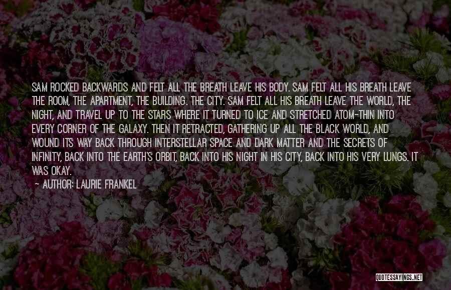 Laurie Frankel Quotes: Sam Rocked Backwards And Felt All The Breath Leave His Body. Sam Felt All His Breath Leave The Room, The