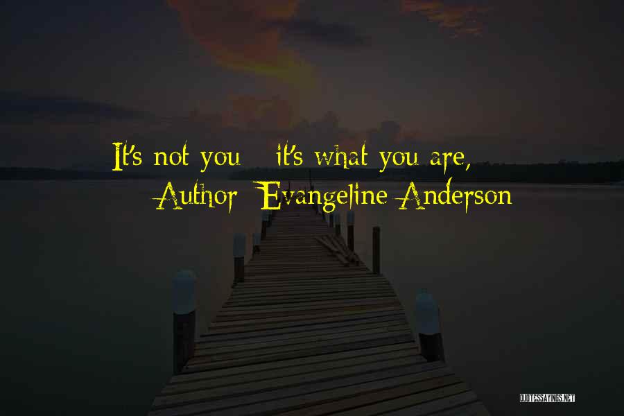 Evangeline Anderson Quotes: It's Not You - It's What You Are,