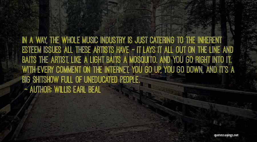 Willis Earl Beal Quotes: In A Way, The Whole Music Industry Is Just Catering To The Inherent Esteem Issues All These Artists Have -