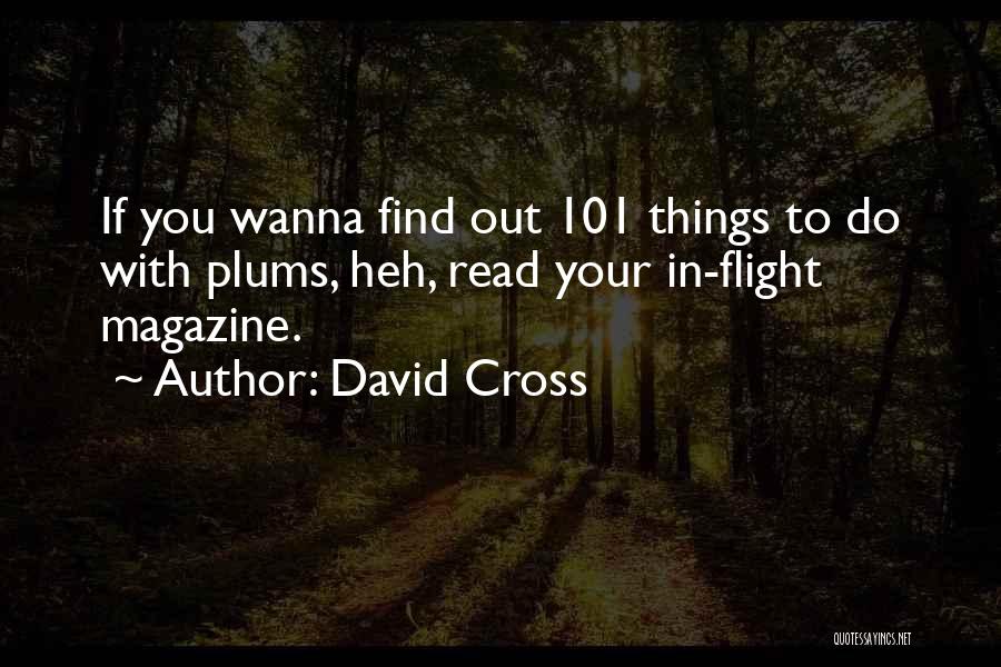 David Cross Quotes: If You Wanna Find Out 101 Things To Do With Plums, Heh, Read Your In-flight Magazine.