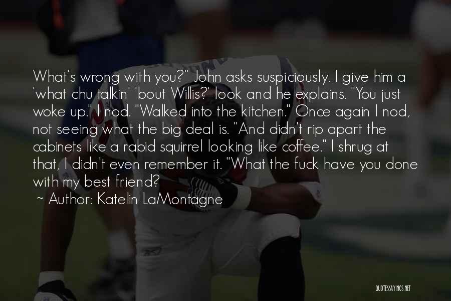 Katelin LaMontagne Quotes: What's Wrong With You? John Asks Suspiciously. I Give Him A 'what Chu Talkin' 'bout Willis?' Look And He Explains.
