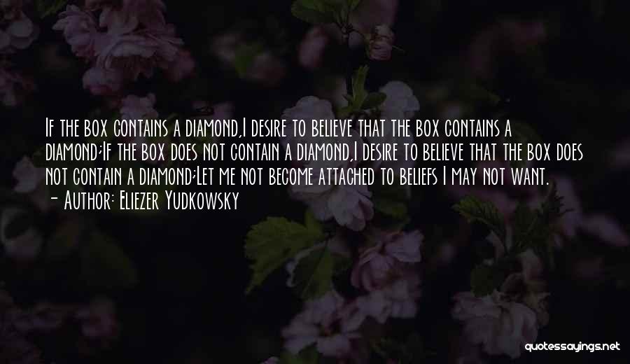 Eliezer Yudkowsky Quotes: If The Box Contains A Diamond,i Desire To Believe That The Box Contains A Diamond;if The Box Does Not Contain