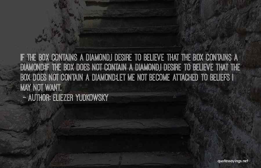 Eliezer Yudkowsky Quotes: If The Box Contains A Diamond,i Desire To Believe That The Box Contains A Diamond;if The Box Does Not Contain