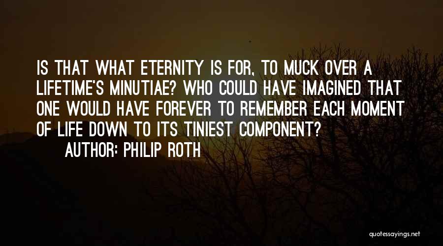 Philip Roth Quotes: Is That What Eternity Is For, To Muck Over A Lifetime's Minutiae? Who Could Have Imagined That One Would Have