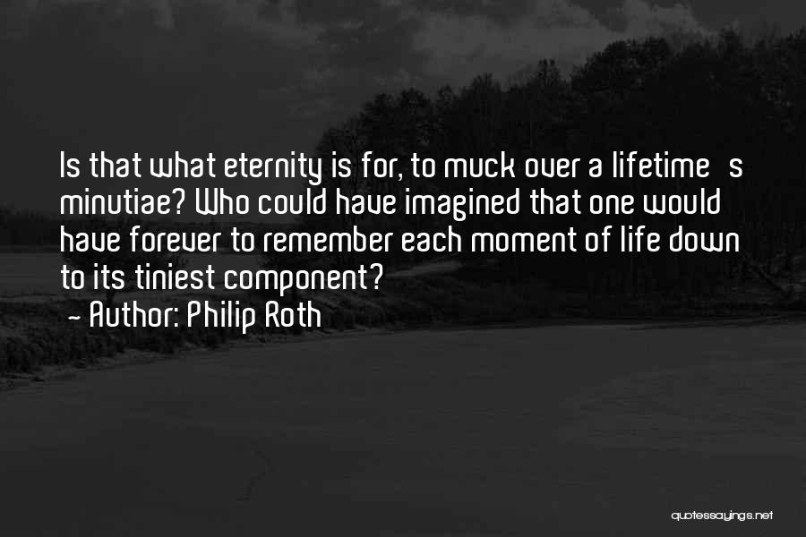 Philip Roth Quotes: Is That What Eternity Is For, To Muck Over A Lifetime's Minutiae? Who Could Have Imagined That One Would Have