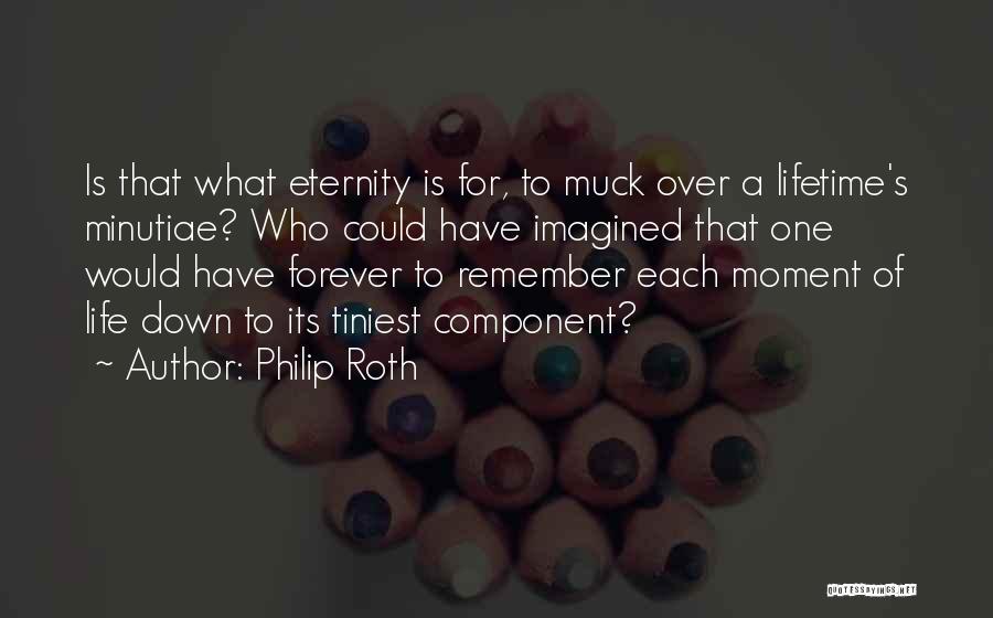 Philip Roth Quotes: Is That What Eternity Is For, To Muck Over A Lifetime's Minutiae? Who Could Have Imagined That One Would Have