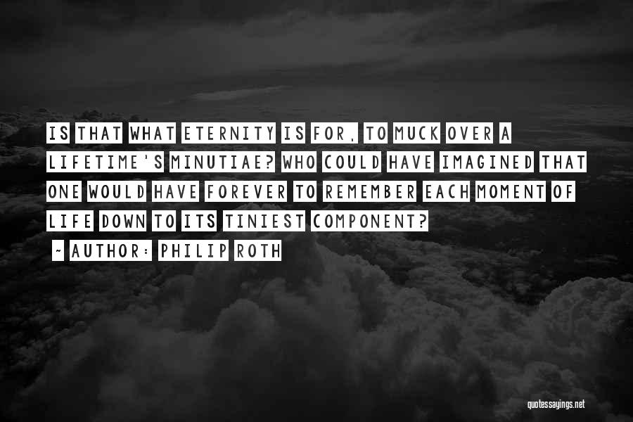 Philip Roth Quotes: Is That What Eternity Is For, To Muck Over A Lifetime's Minutiae? Who Could Have Imagined That One Would Have