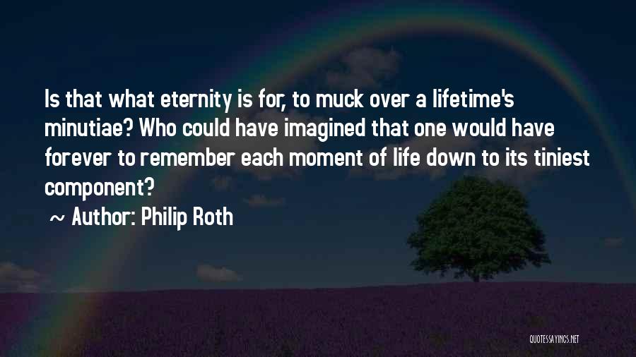 Philip Roth Quotes: Is That What Eternity Is For, To Muck Over A Lifetime's Minutiae? Who Could Have Imagined That One Would Have