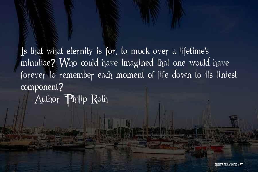 Philip Roth Quotes: Is That What Eternity Is For, To Muck Over A Lifetime's Minutiae? Who Could Have Imagined That One Would Have