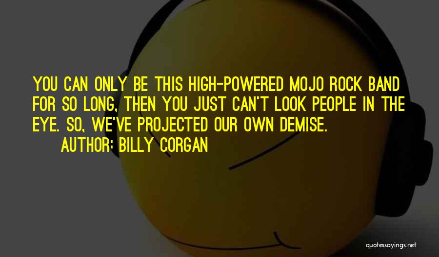 Billy Corgan Quotes: You Can Only Be This High-powered Mojo Rock Band For So Long, Then You Just Can't Look People In The