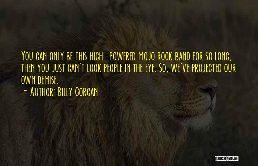 Billy Corgan Quotes: You Can Only Be This High-powered Mojo Rock Band For So Long, Then You Just Can't Look People In The