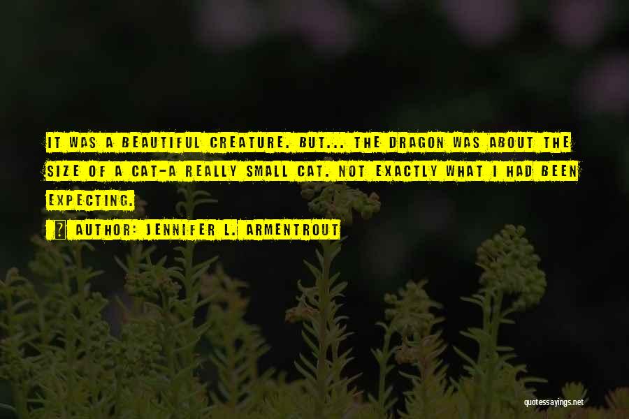 Jennifer L. Armentrout Quotes: It Was A Beautiful Creature. But... The Dragon Was About The Size Of A Cat-a Really Small Cat. Not Exactly