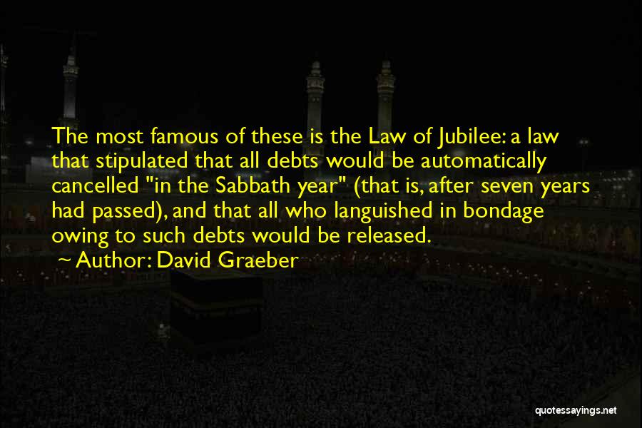 David Graeber Quotes: The Most Famous Of These Is The Law Of Jubilee: A Law That Stipulated That All Debts Would Be Automatically